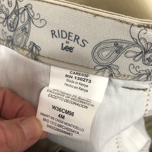 Lee Rider Khaki Comfort Waist Ankle Pants - Picture 8 of 9